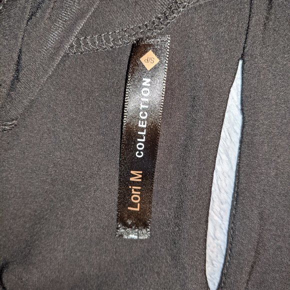 Lori M Collection Black Trumpet Sleeve Dress - Picture 2 of 3